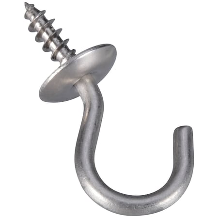 National Hardware National Hardware Silver Stainless Steel Cup Hook 4 pk N348-433